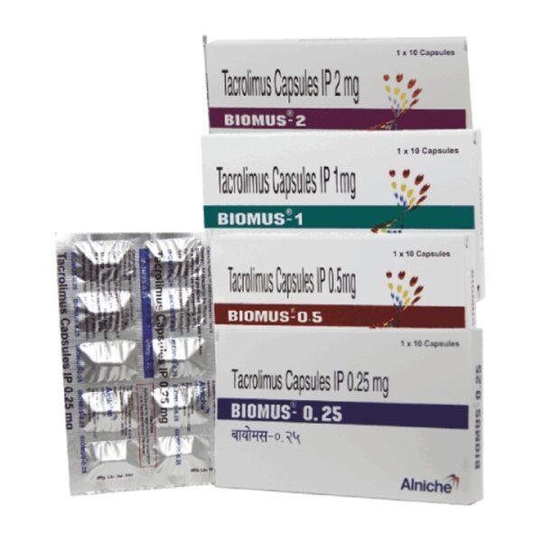 Biomus 0.25 mg Capsule - Tacrolimus - Biomus