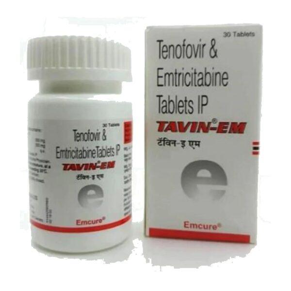Tavin EM Tablets - Emtricitabine, Tenofovir Disoproxil Fumarate - Tavin Em