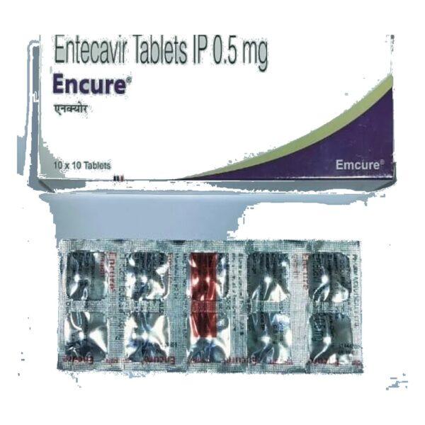 Encure 0.5 mg Tablets - Entecavir - Encure