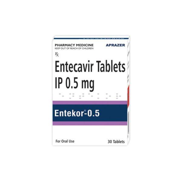Entekor 0.5 mg Tablets - Entecavir - Entekor