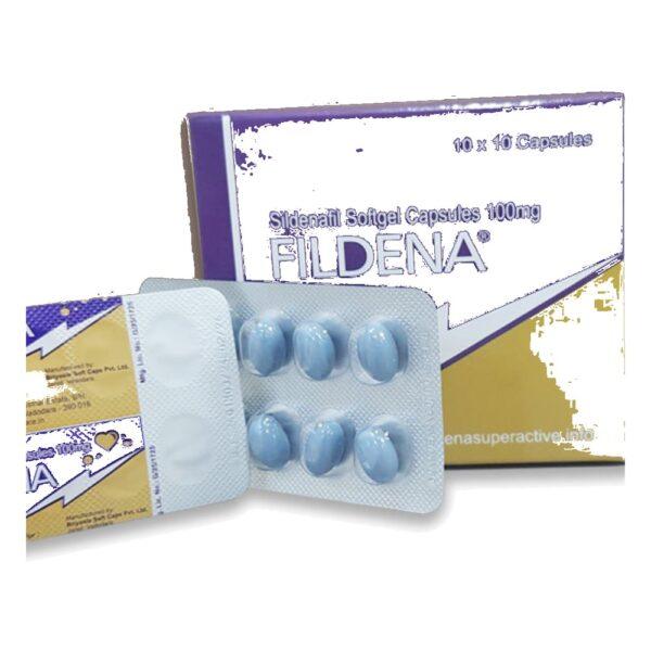 Fildena 100 mg Super Active Capsules - Sildenafil Citrate - Fildena