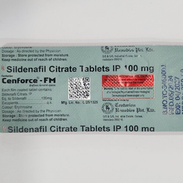 Cenforce Fm 100 mg Tablets - SILDENAFIL CITRATE - Cenforce