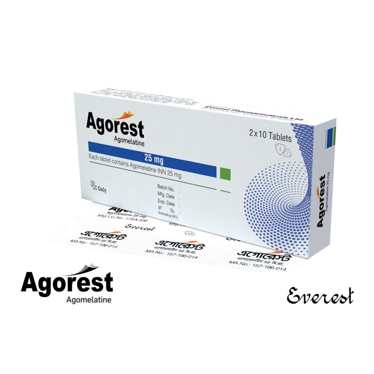 Agorest 25 mg Tablet - Agomelatine - Agorest