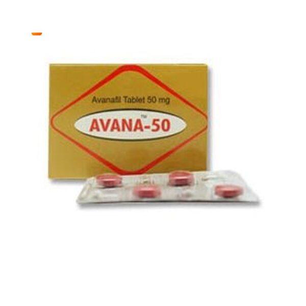 Avana 50 mg Tablets - Avanafil - Avana