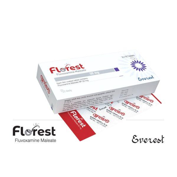 Florest 50 mg Tablets - Fluvoxamine Maleate - Florest