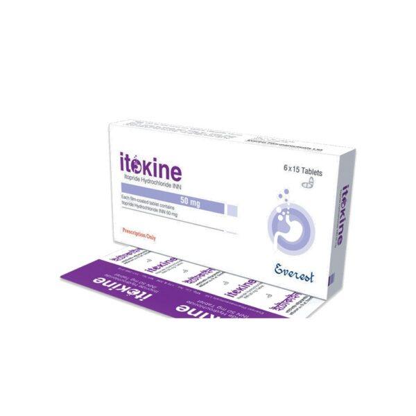 Itokine 50 mg Tablet - Itopride Hydrochloride - Itokine