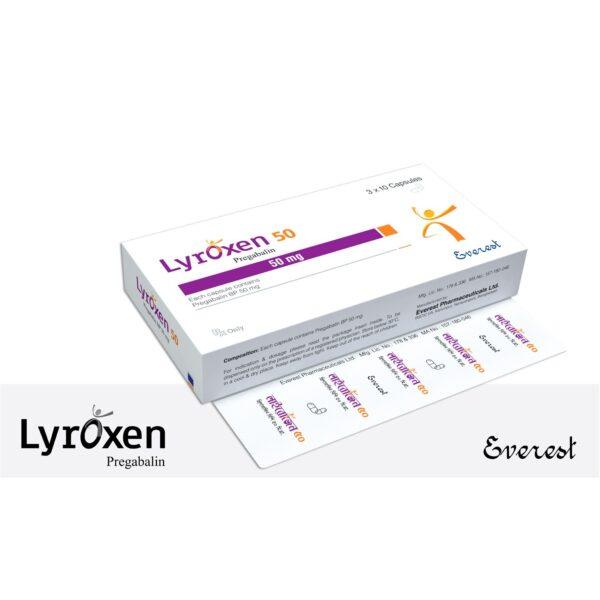 Lyroxen 50 mg Capsules - Pregabalin - Lyroxen