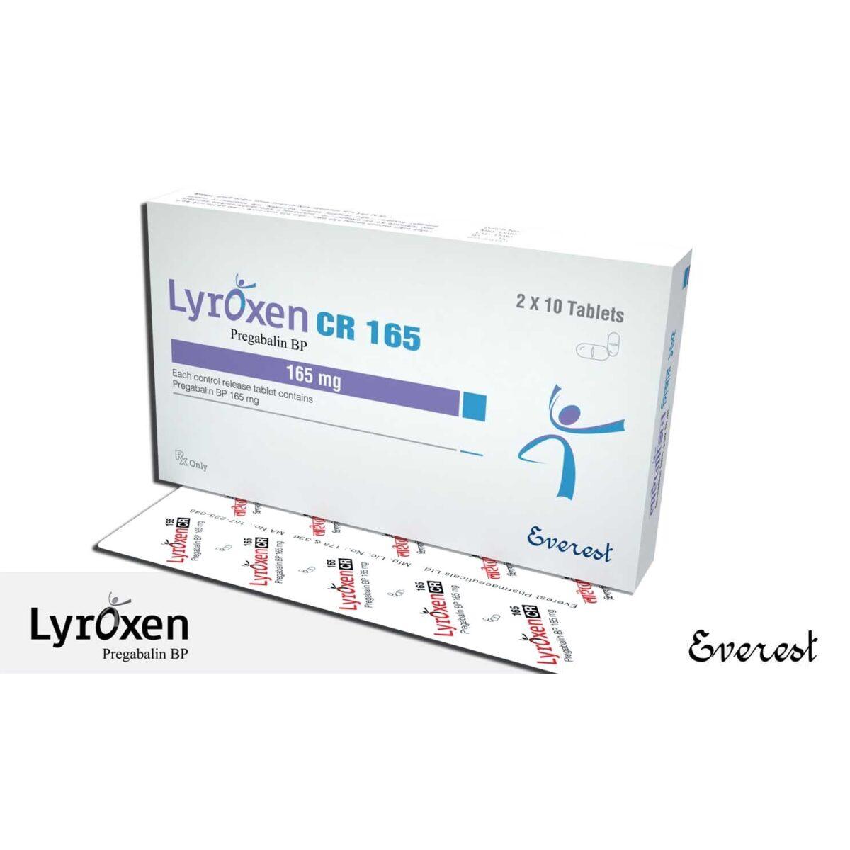 Lyroxen CR 165 mg Tablet - Pregabalin - Lyroxen Cr