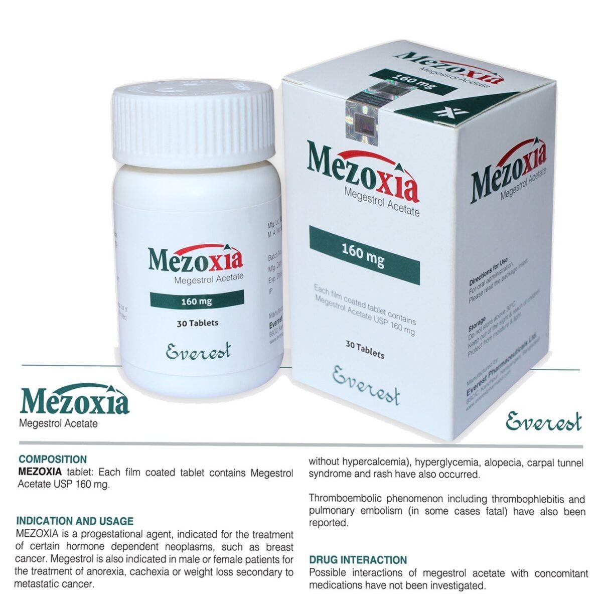 Mezoxia 160 mg Tablets — Megestrol Acetate 160 mg