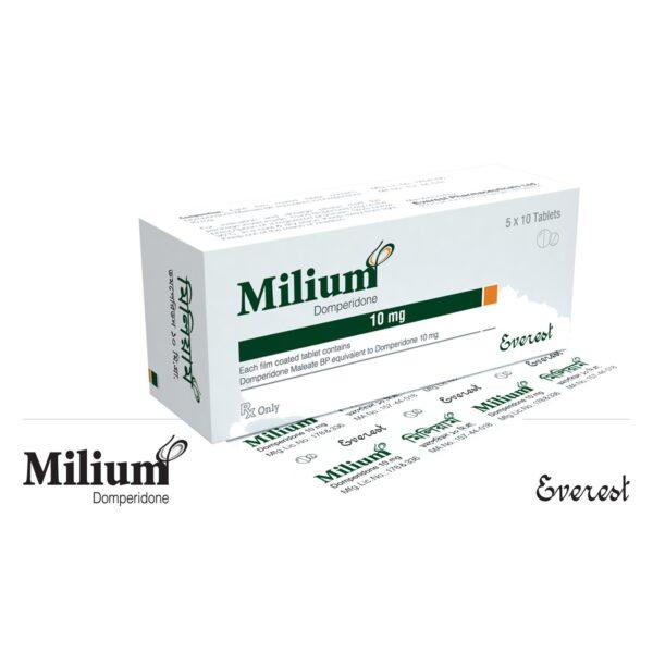 Milium 10 mg Tablet - Domperidone - Milium