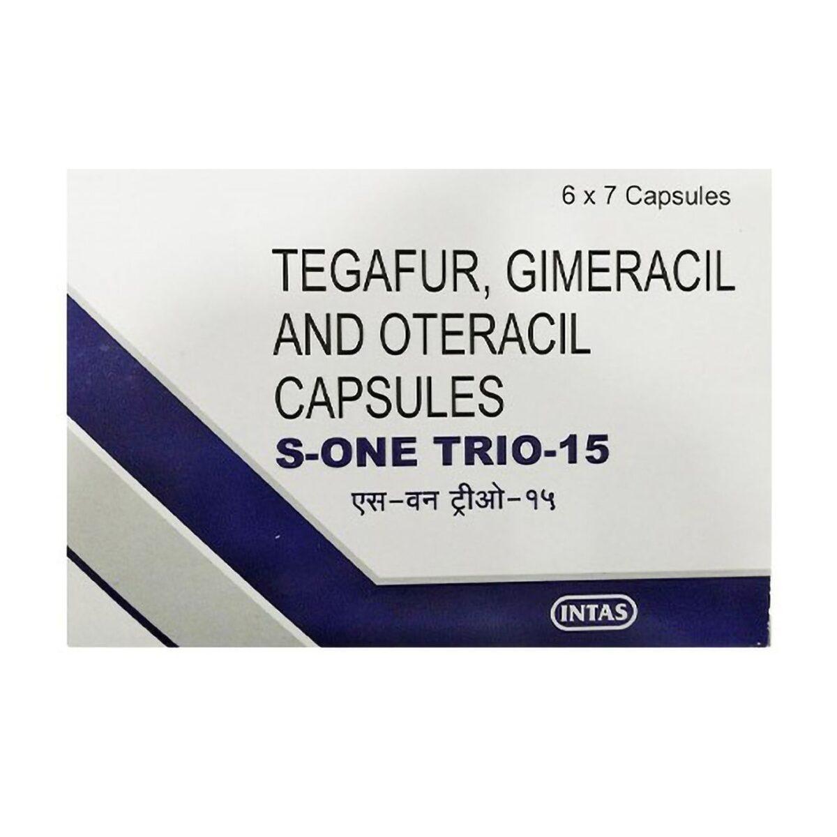 S-one Trio 15 mg Capsules — Gimeracil, Oteracil, Tegafur