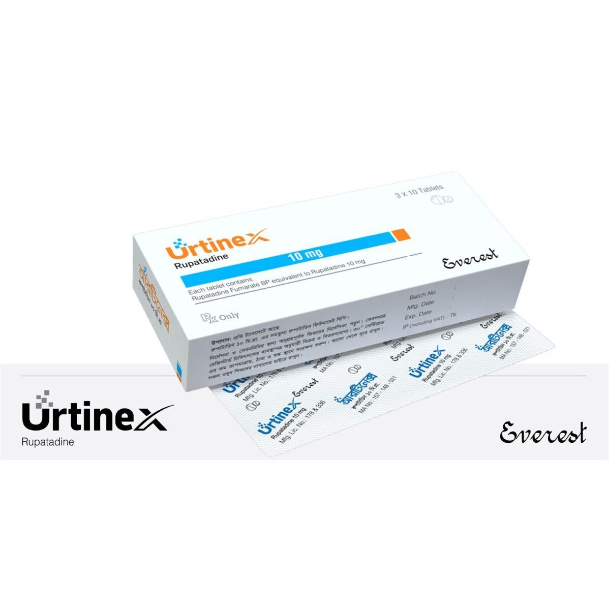 Urtinex 10 mg Tablets - Rupatadine - Urtinex