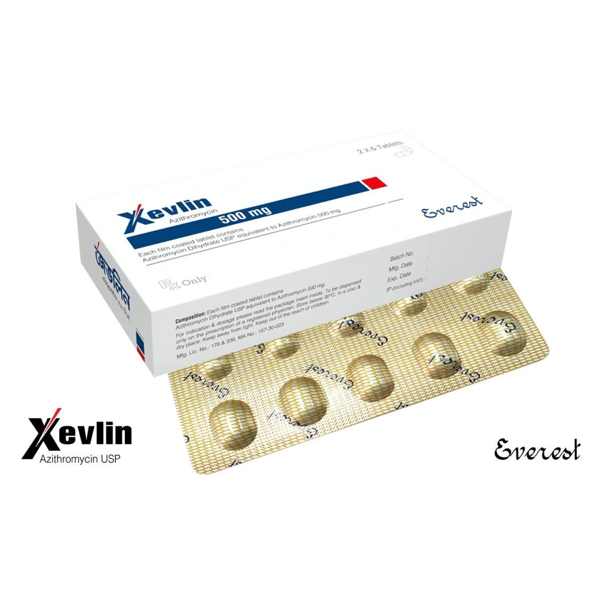 Xevlin 500 mg Tablets - Azithromycin - Xevlin