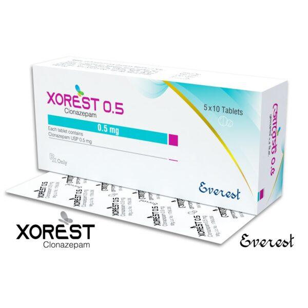 Xorest 0.5 mg Tablet - Clonazepam - Xorest