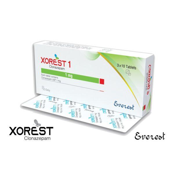 Xorest 1 mg Tablet - Clonazepam - Xorest
